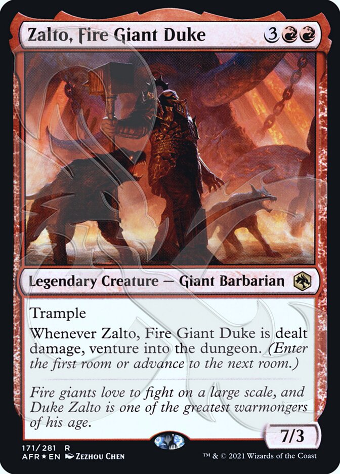 Zalto, Fire Giant Duke (Ampersand Promo) [Dungeons & Dragons: Adventures in the Forgotten Realms Promos] | Total Play