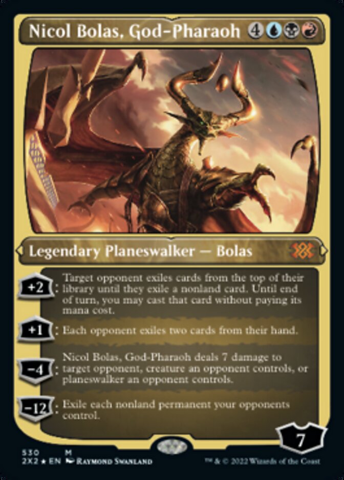 Nicol Bolas, God-Pharaoh (Foil Etched) [Double Masters 2022] | Total Play