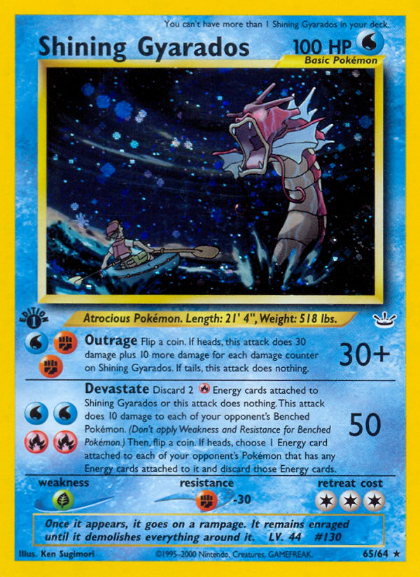 Shining Gyarados (65/64) [Neo Revelation 1st Edition] | Total Play