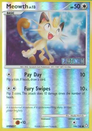 Meowth (106/146) [Burger King Promos: 2009 Collection] | Total Play