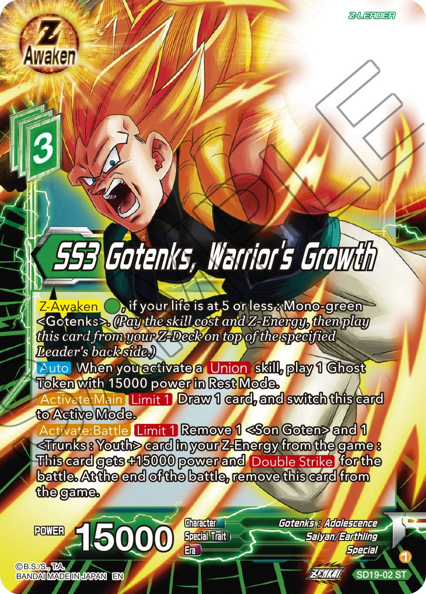 SS3 Gotenks, Warrior's Growth (SD19-02) [Dawn of the Z-Legends] | Total Play