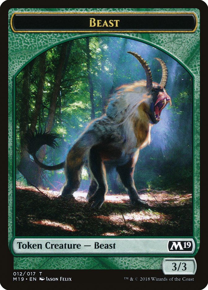 Beast Token [Core Set 2019 Tokens] | Total Play