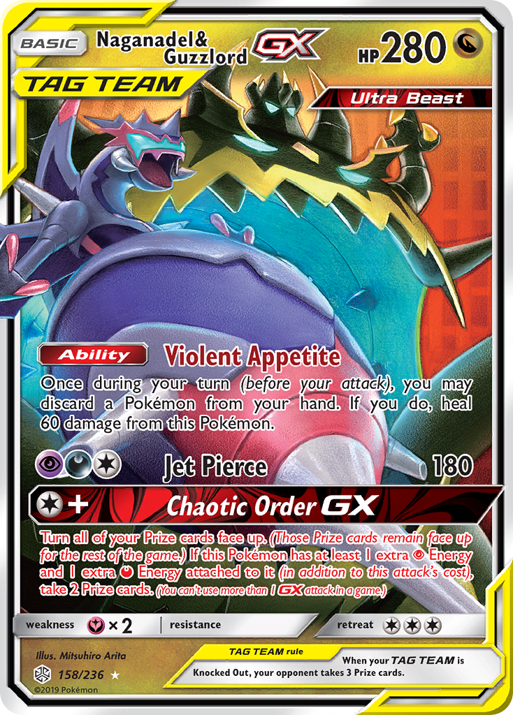 Naganadel & Guzzlord GX (158/236) [Sun & Moon: Cosmic Eclipse] | Total Play