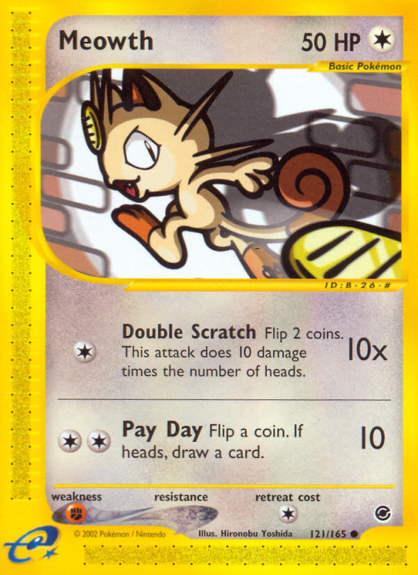 Meowth (121/165) [Expedition: Base Set] | Total Play