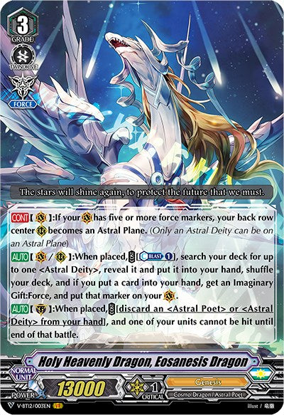 Holy Heavenly Dragon, Eosanesis Dragon (V-BT12/003EN) [Divine Lightning Radiance] | Total Play
