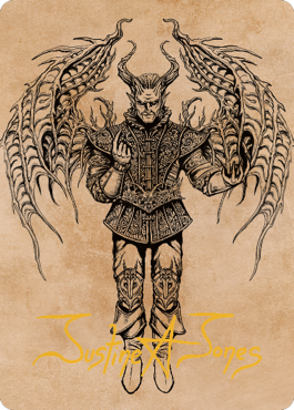 Raphael, Fiendish Savior Art Card (75) (Gold-Stamped Signature) [Commander Legends: Battle for Baldur's Gate Art Series] | Total Play
