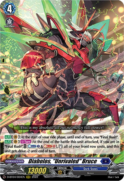 Diabolos, "Unrivaled" Bruce (D-BT04/004EN) [Awakening of Chakrabarthi] | Total Play