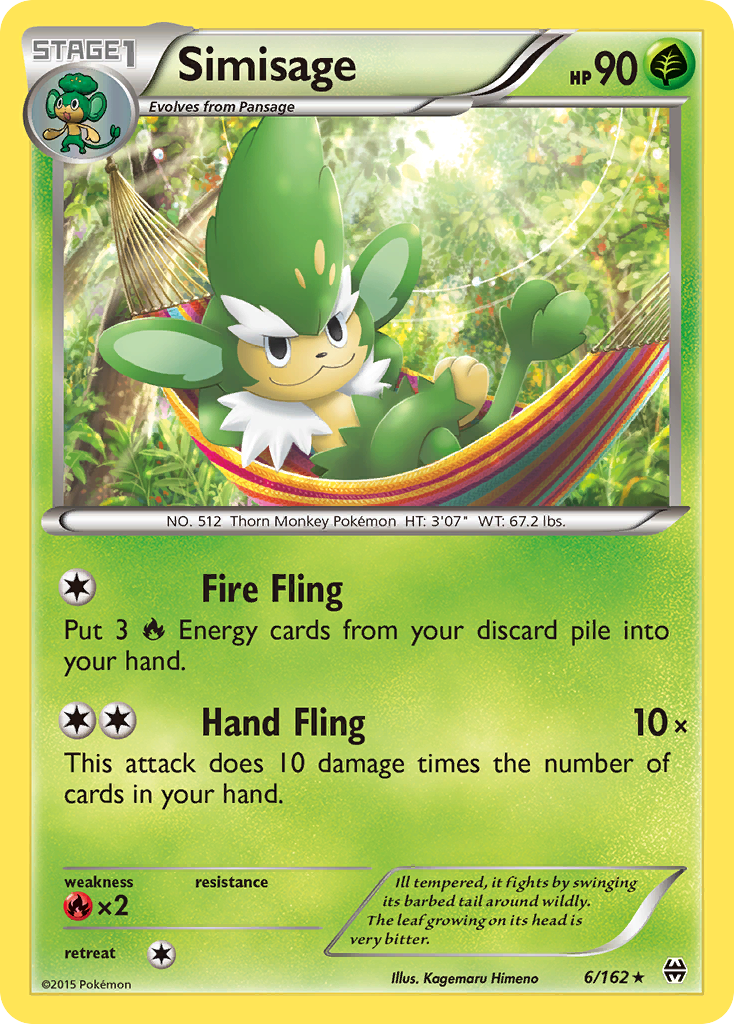 Simisage (6/162) [XY: BREAKthrough] | Total Play
