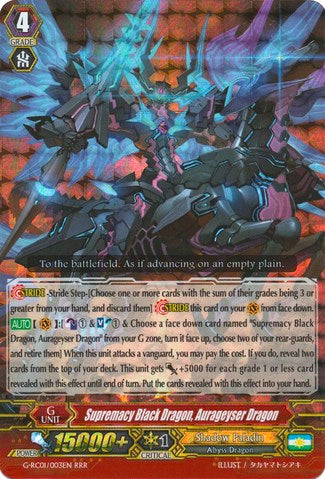 Supremacy Black Dragon, Aurageyser Dragon (G-RC01/003EN) [Revival Collection] | Total Play