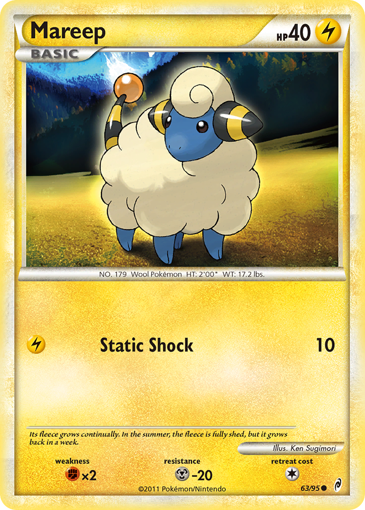 Mareep (63/95) [HeartGold & SoulSilver: Call of Legends] | Total Play