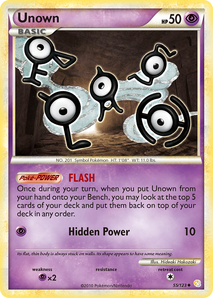 Unown (55/123) [HeartGold & SoulSilver: Base Set] | Total Play