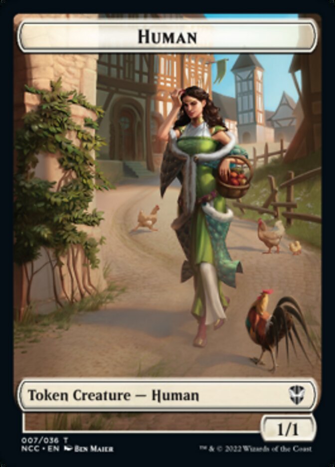 Eldrazi Spawn // Human Double-Sided Token [Streets of New Capenna Commander Tokens] | Total Play