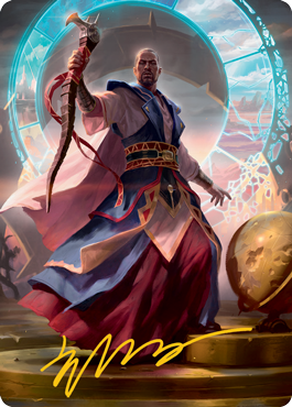 Teferi, Who Slows the Sunset Art Card (Gold-Stamped Signature) [Innistrad: Midnight Hunt Art Series] | Total Play