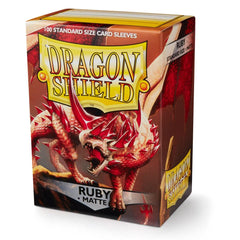Dragon Shield: Standard 100ct Sleeves - Ruby (Matte) | Total Play