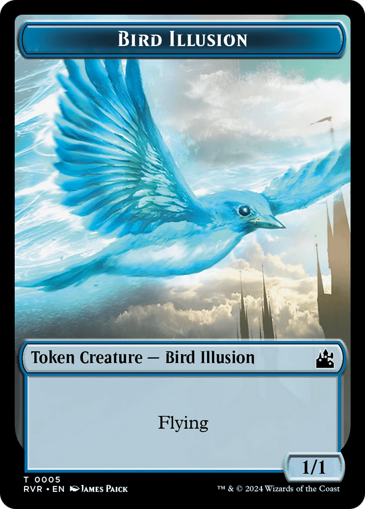 Bird Illusion Token [Ravnica Remastered Tokens] | Total Play