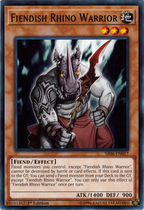 Fiendish Rhino Warrior [SR06-EN017] Common | Total Play