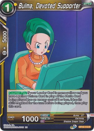 Bulma, Devoted Supporter (BT10-113) [Rise of the Unison Warrior] | Total Play