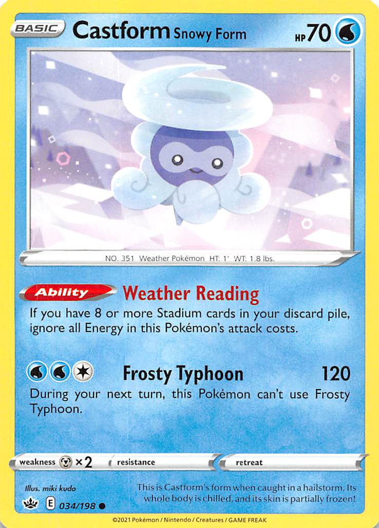 Castform Snowy Form (034/198) [Sword & Shield: Chilling Reign] | Total Play