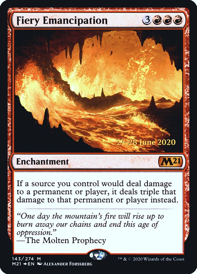 Fiery Emancipation [Core Set 2021 Prerelease Promos] | Total Play