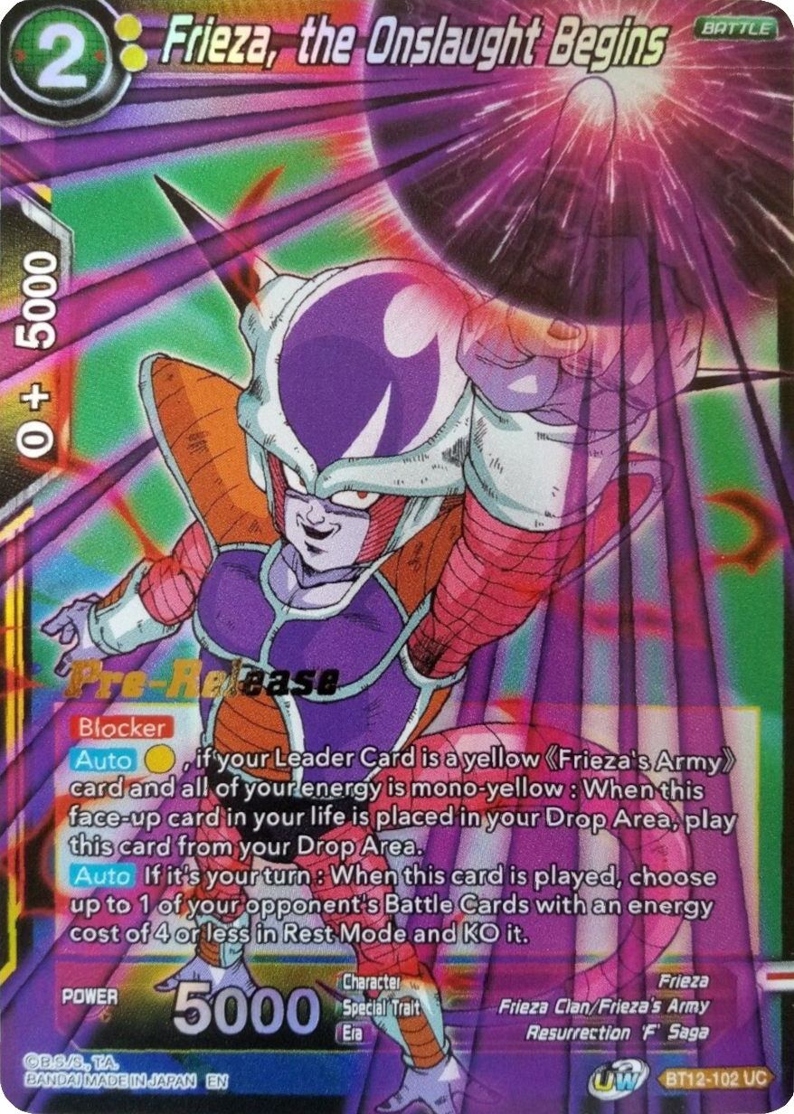 Frieza, the Onslaught Begins (BT12-102) [Vicious Rejuvenation Prerelease Promos] | Total Play