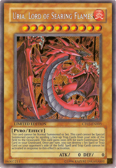 Uria, Lord of Searing Flames [CT03-EN005] Secret Rare | Total Play