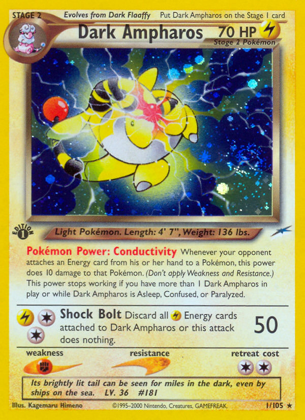 Dark Ampharos (1/105) [Neo Destiny 1st Edition] | Total Play