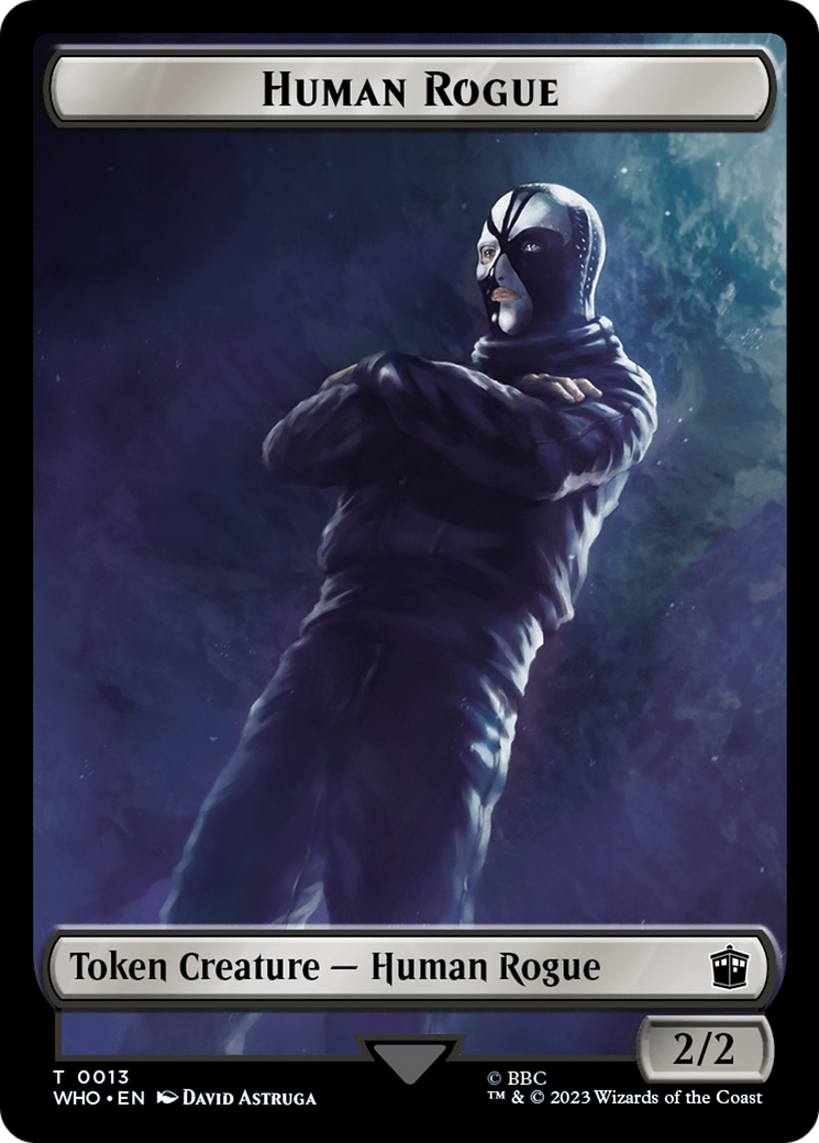 Human Rogue // Clue (0021) Double-Sided Token [Doctor Who Tokens] | Total Play