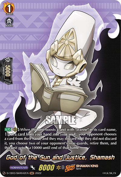 God of the Sun and Justice, Shamash (D-TB03/SKR042EN) [Shaman King] | Total Play