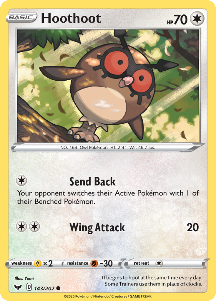 Hoothoot (143/202) [Sword & Shield: Base Set] | Total Play