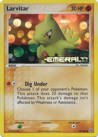 Larvitar (52/106) (Stamped) [EX: Emerald] | Total Play