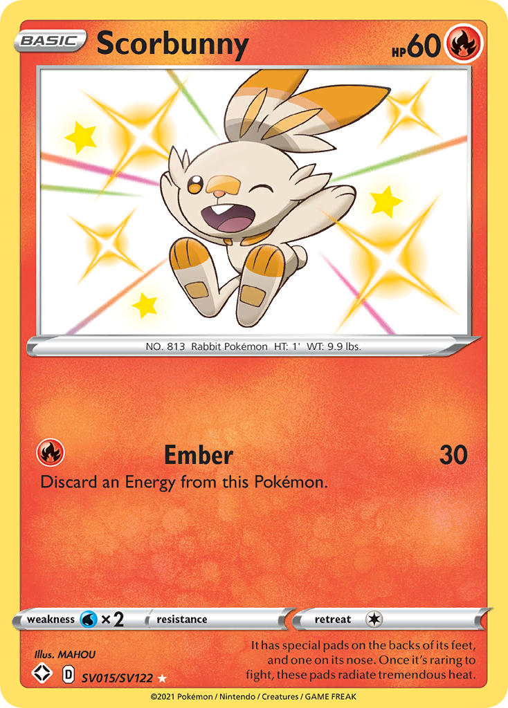 Scorbunny (SV015/SV122) [Sword & Shield: Shining Fates] | Total Play