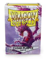 Dragon Shield: Standard 100ct Sleeves - Clear Purple (Matte) | Total Play