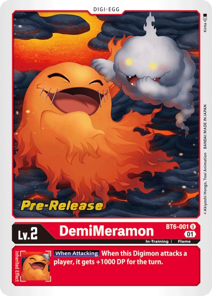 DemiMeramon [BT6-001] [Double Diamond Pre-Release Cards] | Total Play