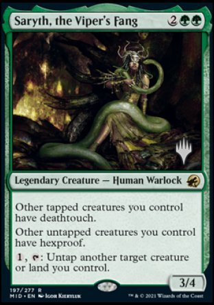 Saryth, the Viper's Fang (Promo Pack) [Innistrad: Midnight Hunt Promos] | Total Play