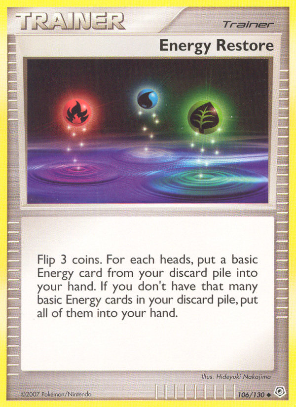 Energy Restore (106/130) [Diamond & Pearl: Base Set] | Total Play