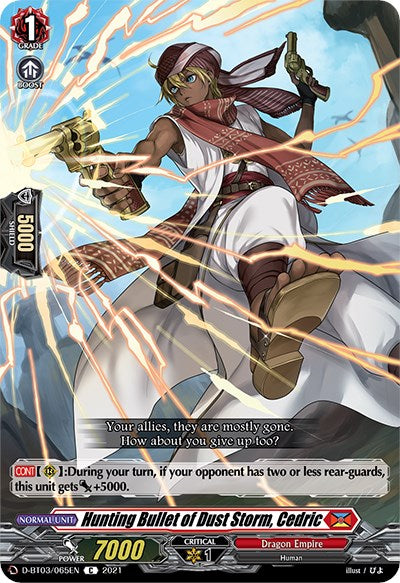 Hunting Bullet of Dust Storm, Cedric (D-BT03/065EN) [Advance of Intertwined Stars] | Total Play
