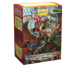 Dragon Shield: Standard 100ct Brushed Art Sleeves - Christmas Dragon (2020) | Total Play