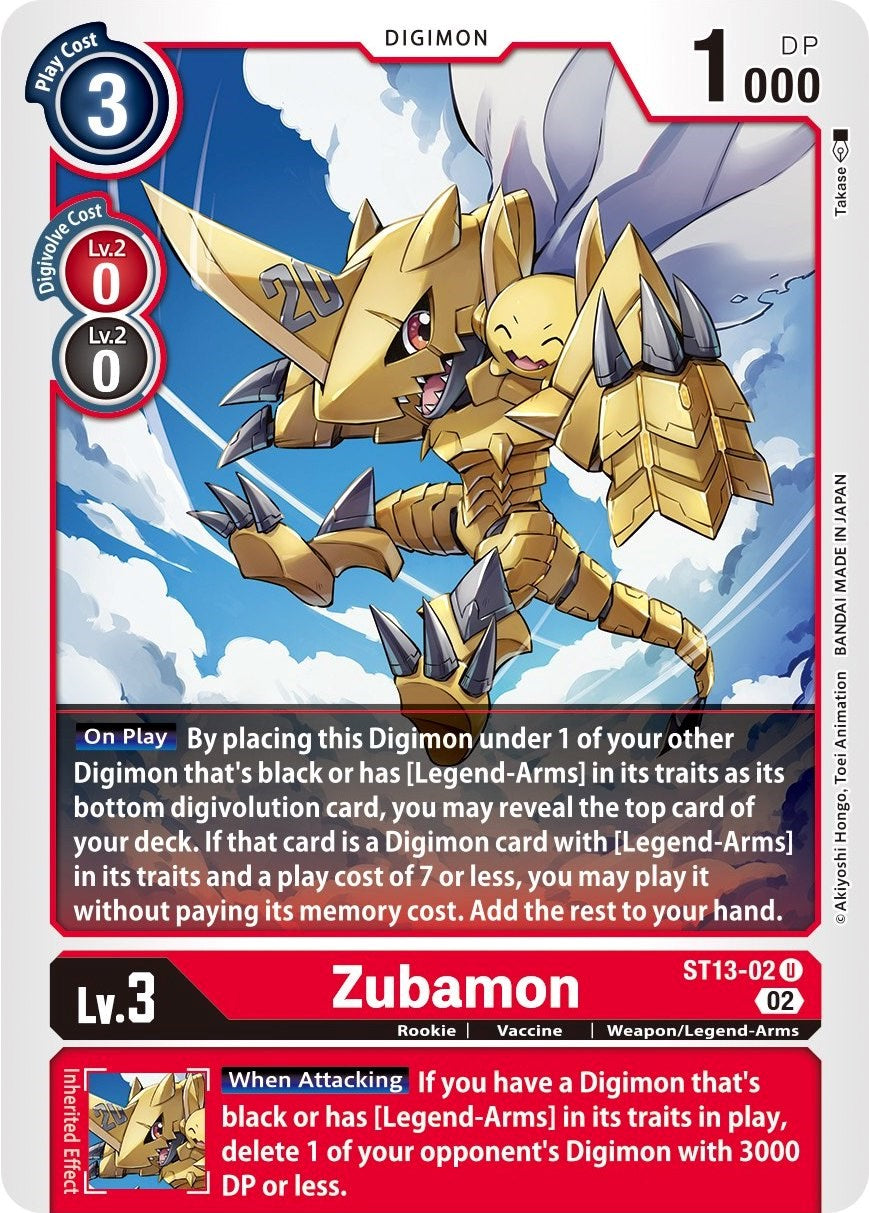 Zubamon [ST13-02] [Starter Deck: Ragnaloardmon] | Total Play