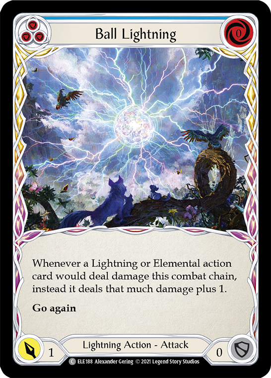 Ball Lightning (Blue) [ELE188] (Tales of Aria)  1st Edition Rainbow Foil | Total Play