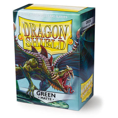 Dragon Shield: Standard 100ct Sleeves - Green (Matte) | Total Play