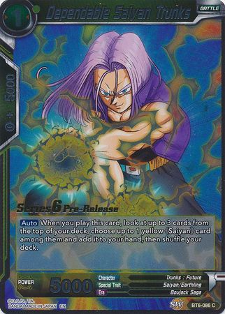 Dependable Saiyan Trunks (BT6-086_PR) [Destroyer Kings Prerelease Promos] | Total Play