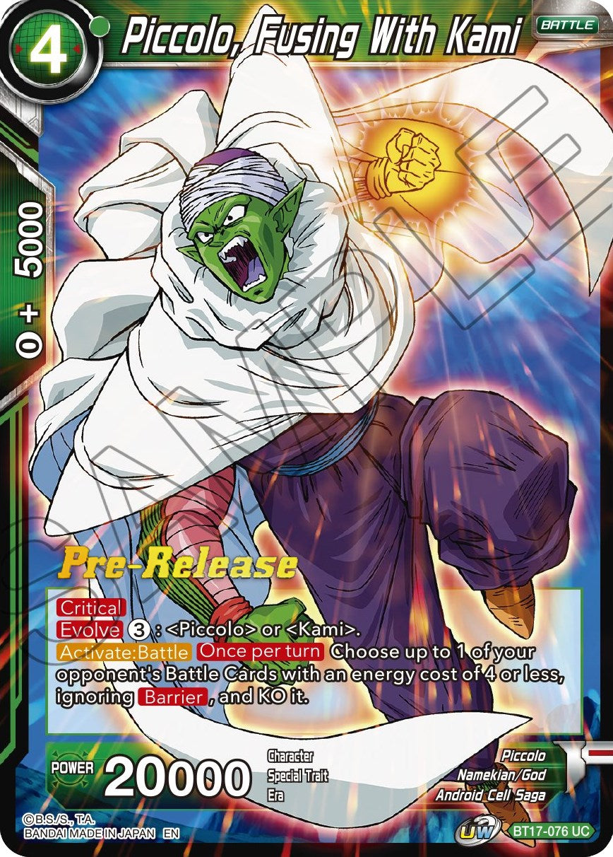 Piccolo, Fusing With Kami (BT17-076) [Ultimate Squad Prerelease Promos] | Total Play