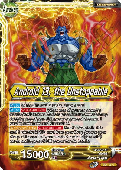 Android 13, Android 14, & Android 15 // Android 13, the Unstoppable (EB1-38) [Battle Evolution Booster] | Total Play