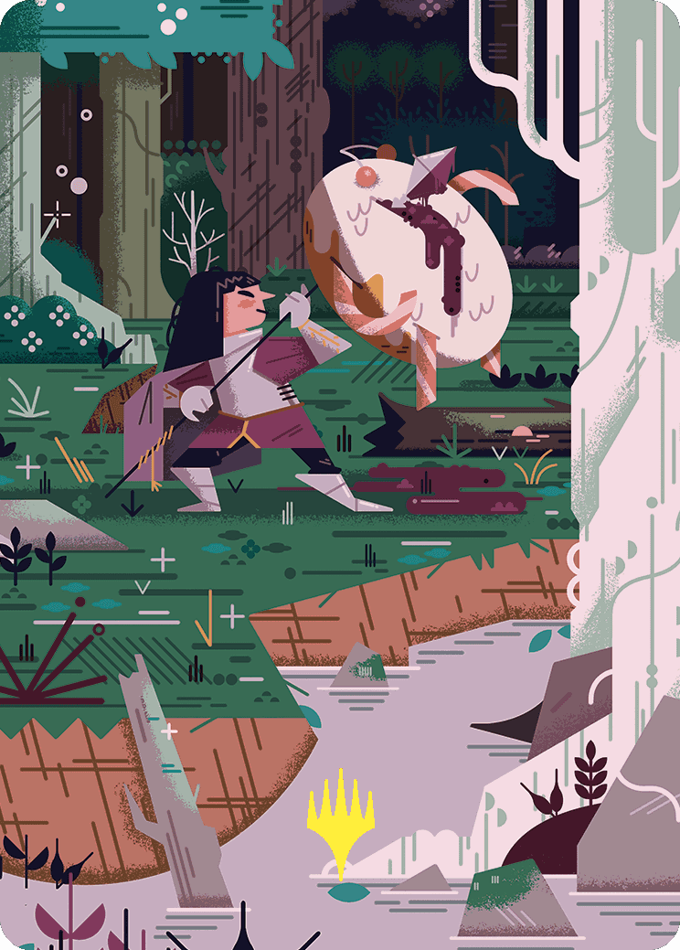 Stab Wound Art Card (Gold-Stamped Planeswalker Symbol) [Wilds of Eldraine Art Series] | Total Play