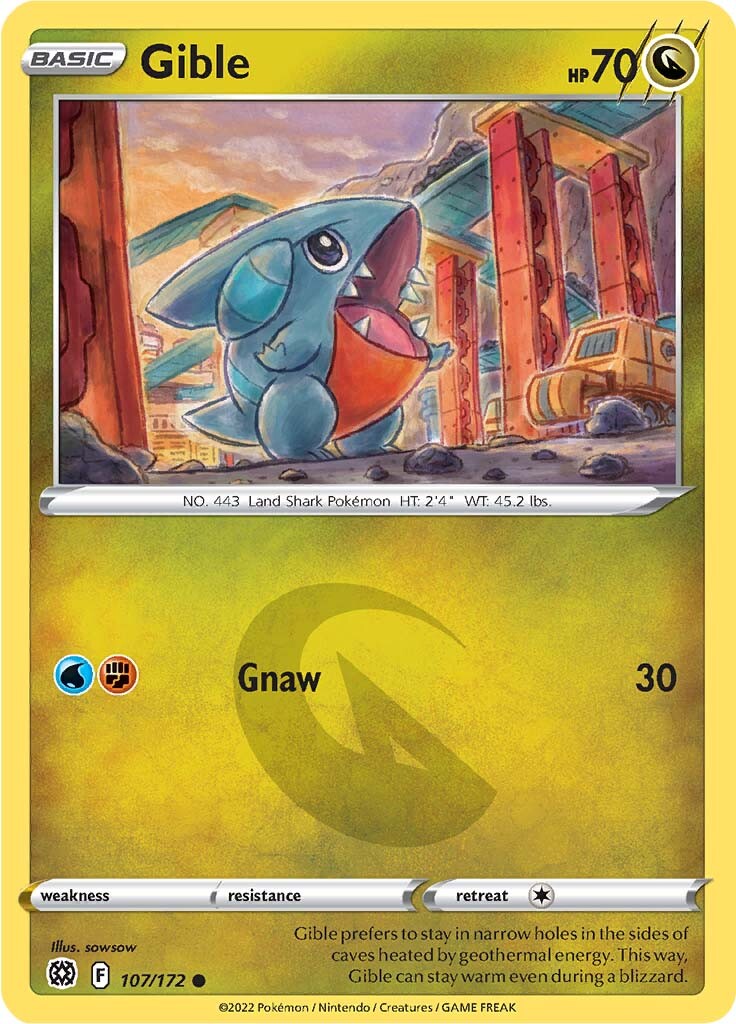 Gible (107/172) [Sword & Shield: Brilliant Stars] | Total Play