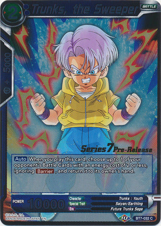 Trunks, the Sweeper (BT7-032_PR) [Assault of the Saiyans Prerelease Promos] | Total Play