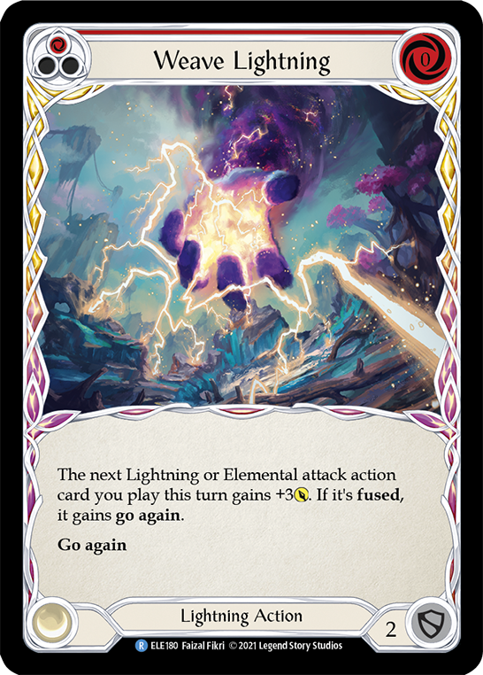 Weave Lightning (Red) [ELE180] (Tales of Aria)  1st Edition Normal | Total Play