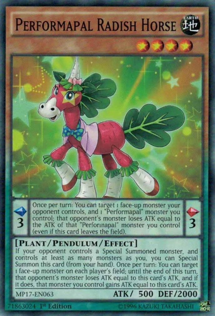 Performapal Radish Horse [MP17-EN063] Common | Total Play