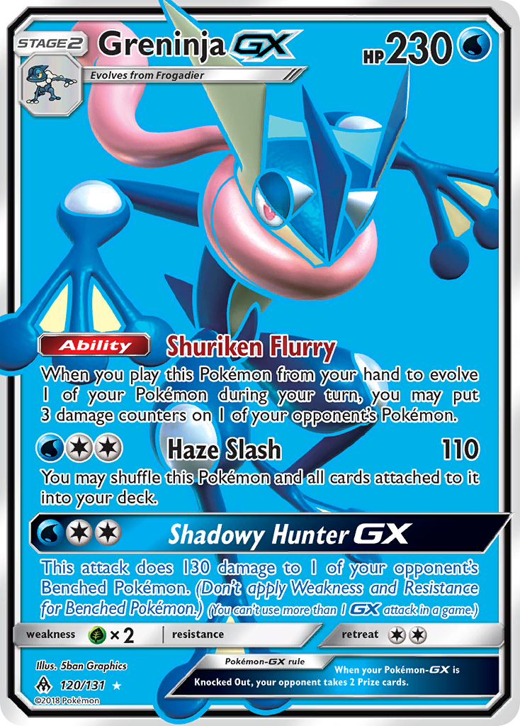 Greninja GX (120/131) [Sun & Moon: Forbidden Light] | Total Play