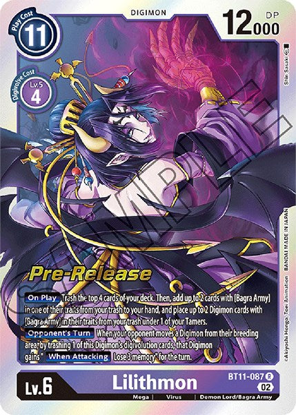 Lilithmon [BT11-087] [Dimensional Phase Pre-Release Promos] | Total Play